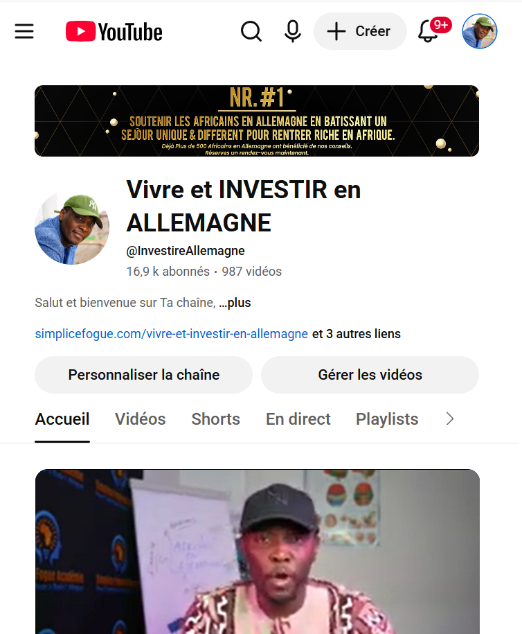 Communauté Youtube Africains en Allemagne Simplice Fogue